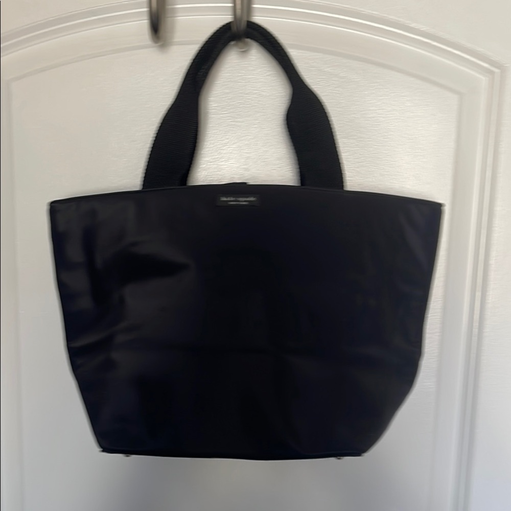 kate spade Black Tote Bag with Textured Material and Minimalist Design